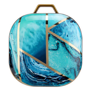 Color: GC2 headphone case - Compatible with Apple, European And American Style Green Gold Marble IMD Earphone Sleeve