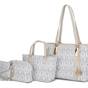 MKF Collection by Mia K Marimar  M Signature Vegan Leather Womens Tote Bag  4 Pcs set