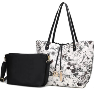 MKF Collection Danielle Reversible Shopper Tote Bag Crossbody Pouch by Mia K  2 pieces