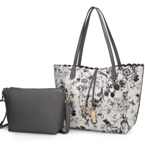 MKF Collection Danielle Reversible Shopper Tote Bag Crossbody Pouch by Mia K  2 pieces
