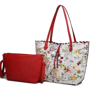 MKF Collection Danielle Reversible Shopper Tote Bag Crossbody Pouch by Mia K  2 pieces