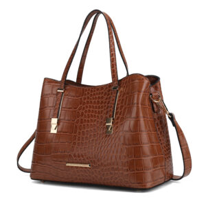 MKF Collection Aurelia Crocodile Embossed Vegan Leather Womens Tote Bag by Mia K
