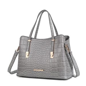 MKF Collection Aurelia Crocodile Embossed Vegan Leather Womens Tote Bag by Mia K
