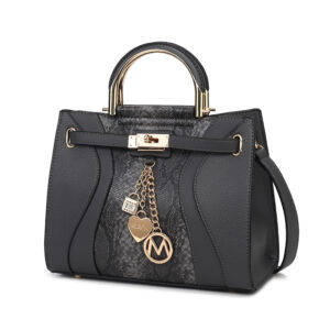MKF Collection Cassia Snake embossed Vegan Leather Womens Satchel Bag by Mia K.