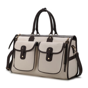 MKF Collection Genevieve Color Block Vegan Leather Womens Duffle Bag by Mia K.