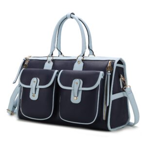 MKF Collection Genevieve Color Block Vegan Leather Womens Duffle Bag by Mia K.